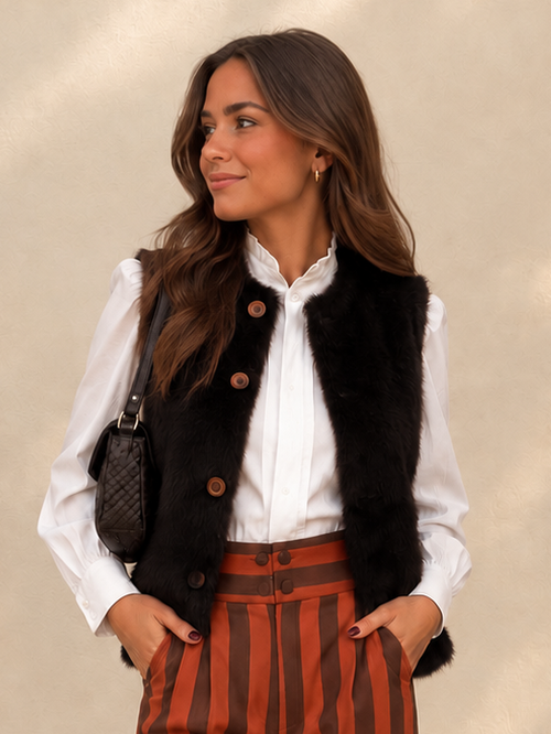 Chaleco Pelo Reversible Lunna