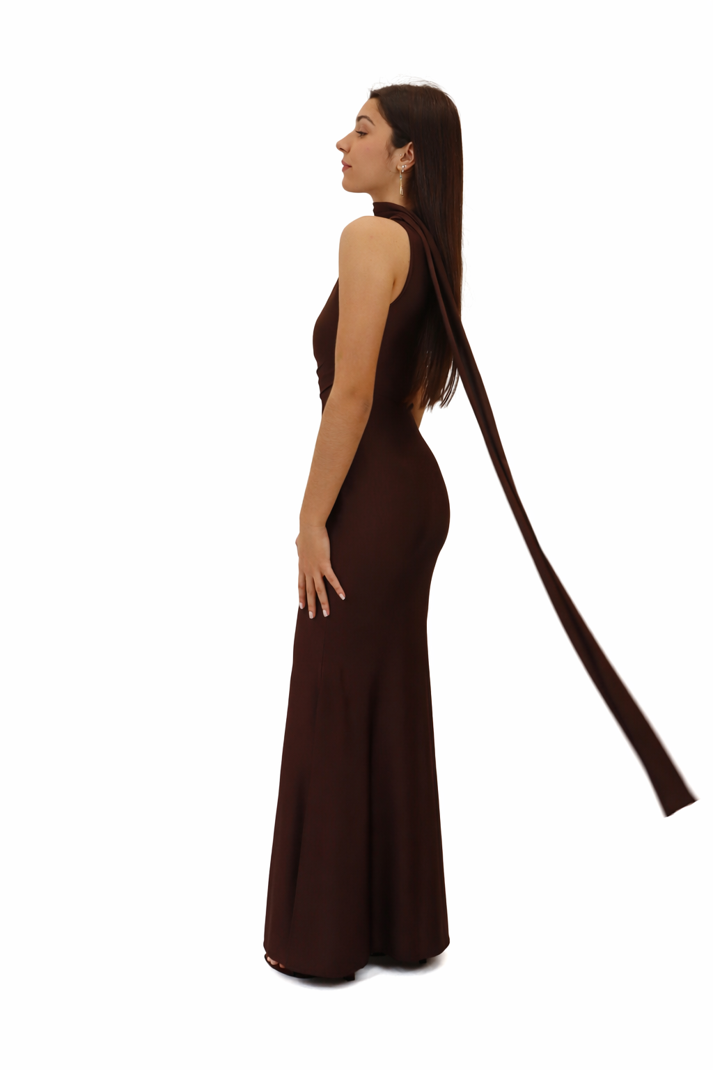 Vestido Fiesta Kira Marrón