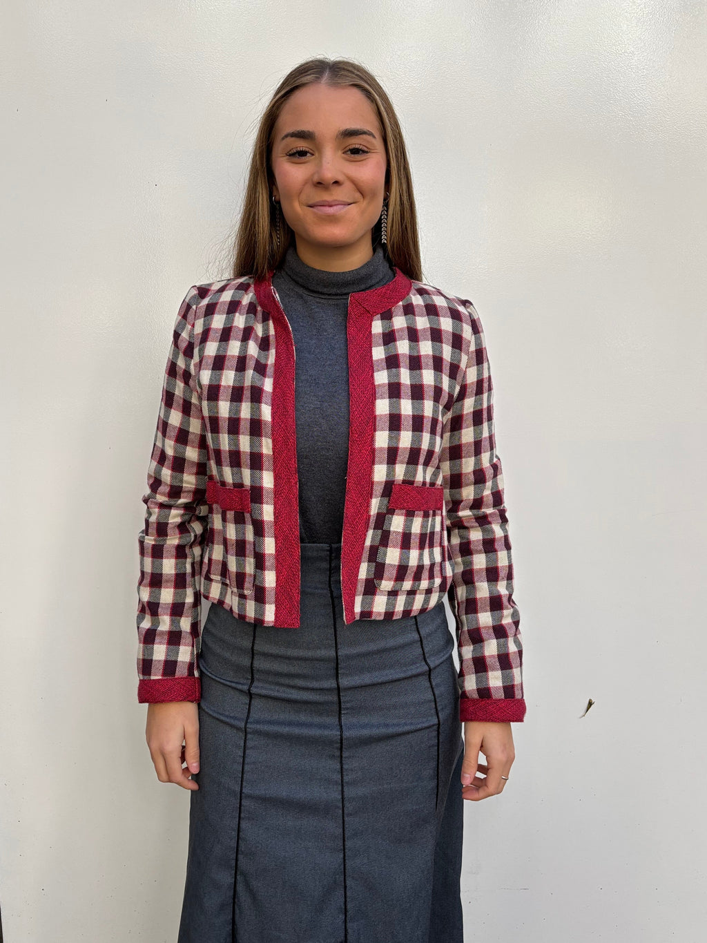 Chaqueta Chess Azul, Roja y Marrón