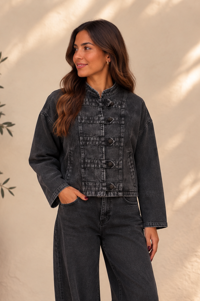 Cazadora Denim Blanca