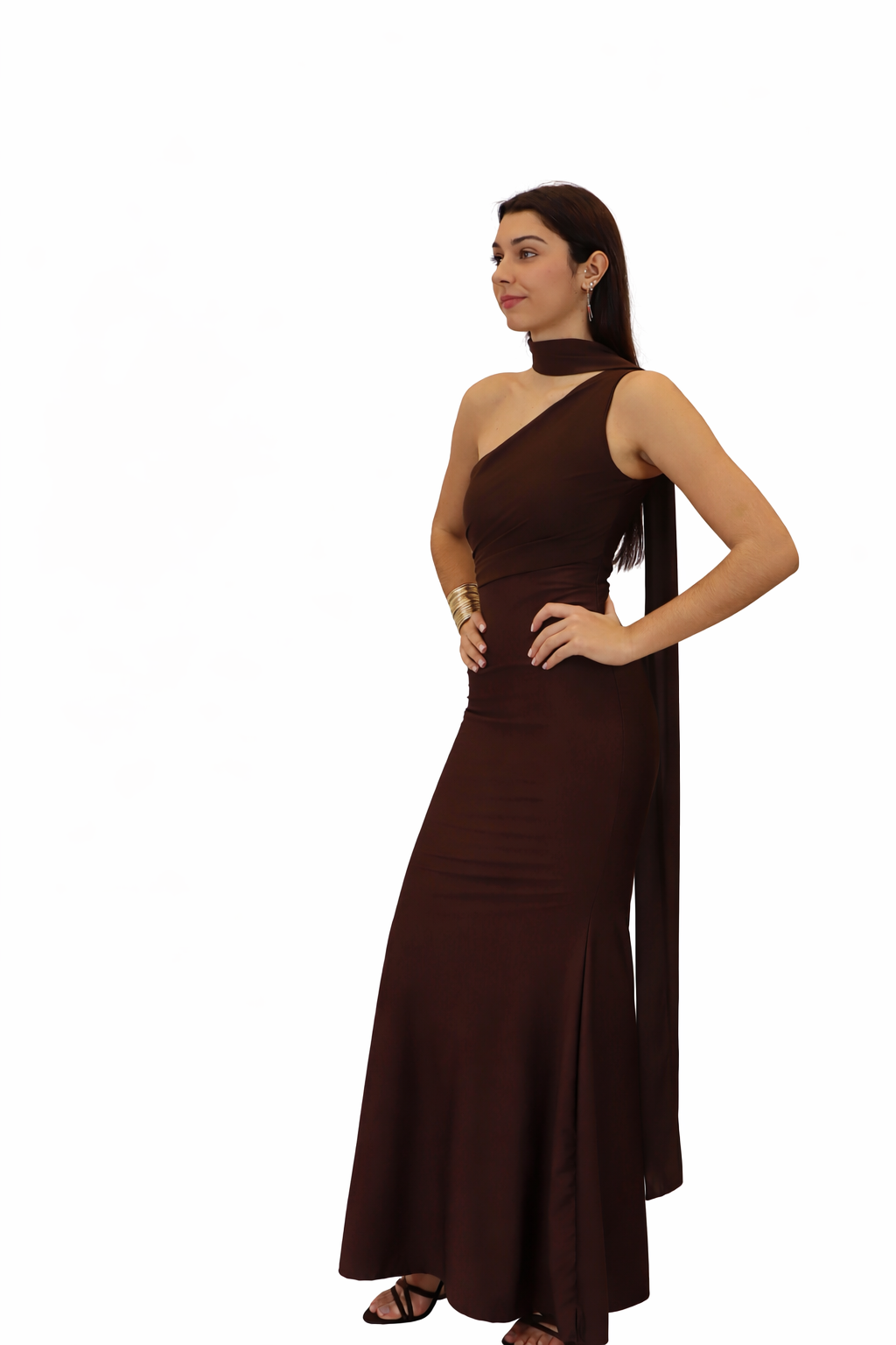 Vestido Fiesta Kira Marrón